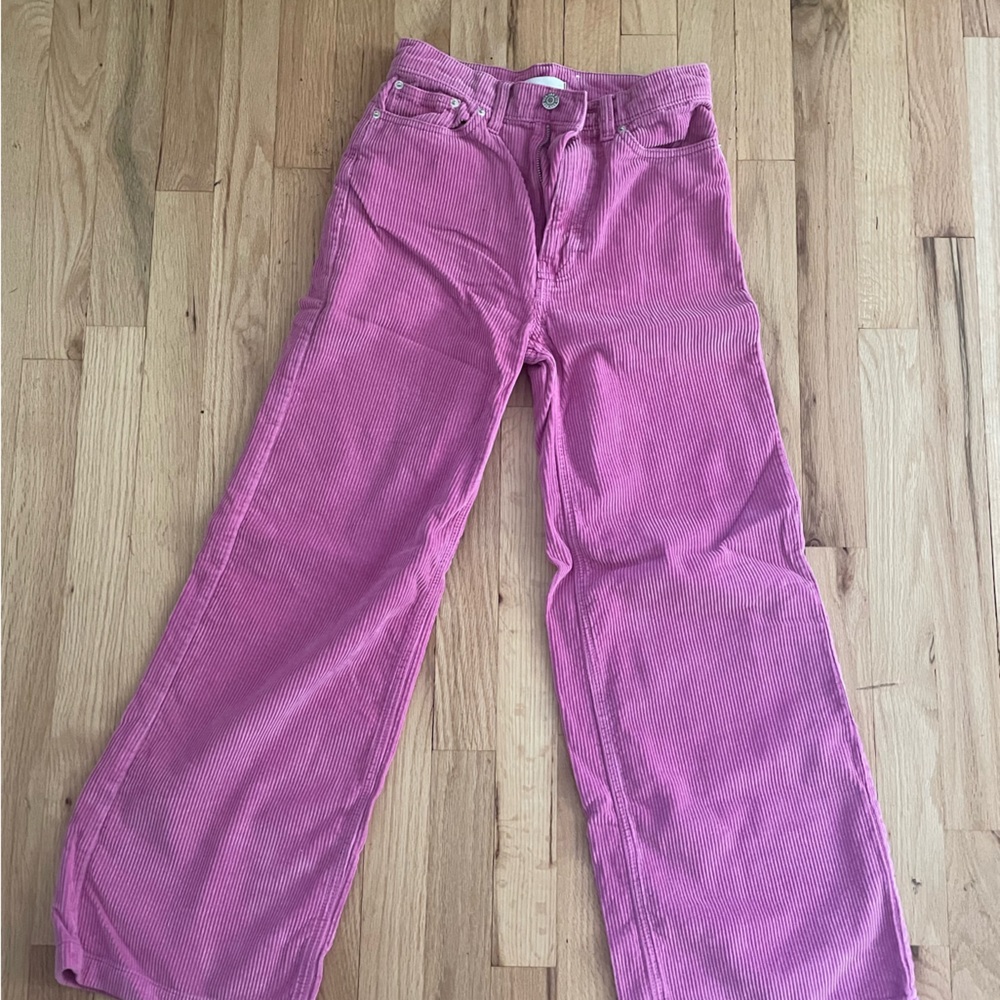 pink corduroy pants